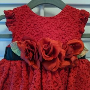 Laura Ashley girls 6/9 months holiday lace dress
